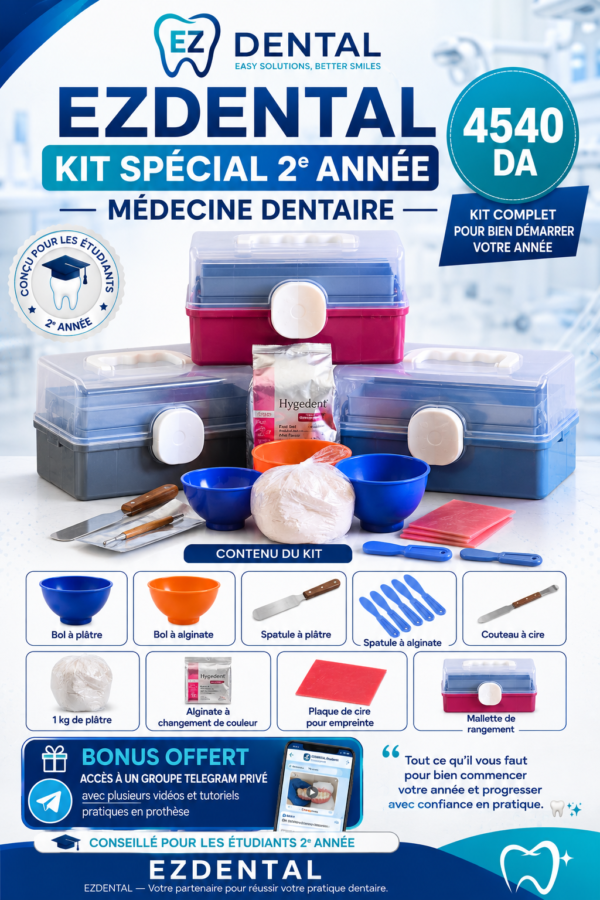 kit 2e année médecine dentaire Ton année de pratique commence avec EZDENTAL.
